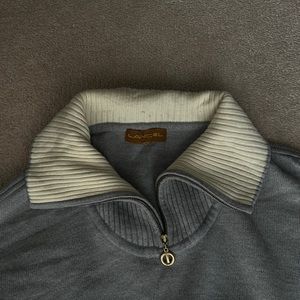 SOLD Lancel Vintage Grey and Cream Sweater